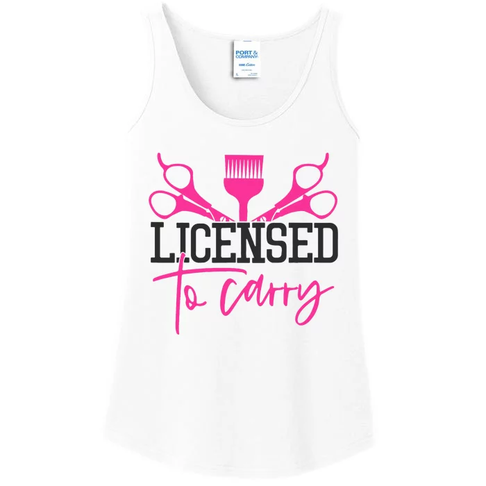 To Carry Hairstylist Cosmetologist Hairdresser Ladies Essential Tank