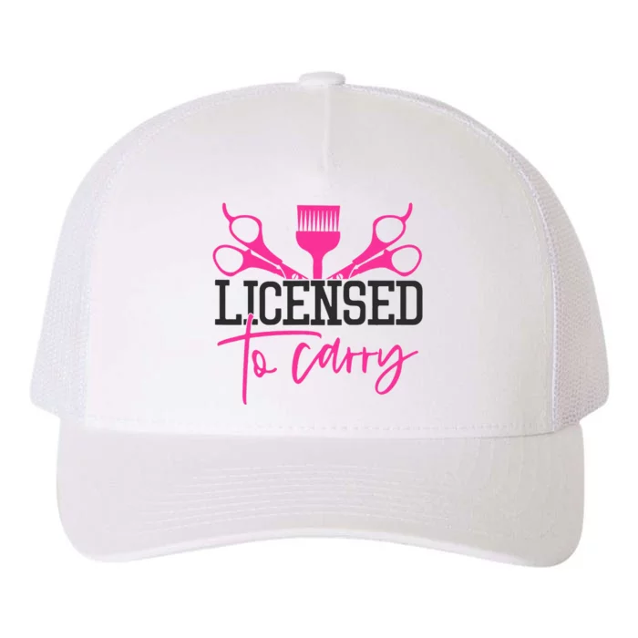 To Carry Hairstylist Cosmetologist Hairdresser Yupoong Adult 5-Panel Trucker Hat