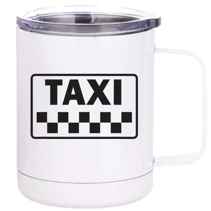 Taxi Costume Halloween Yellow New York Cab Front & Back 12oz Stainless Steel Tumbler Cup