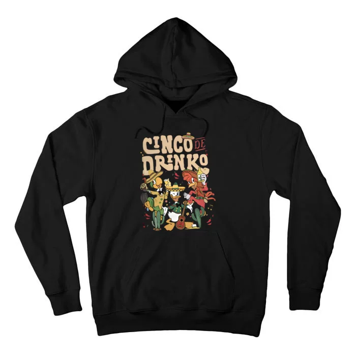 Three Caballeros Happy Cinco De Mayo Cinco De Drink Mexican Fiesta Mexican Tall Hoodie