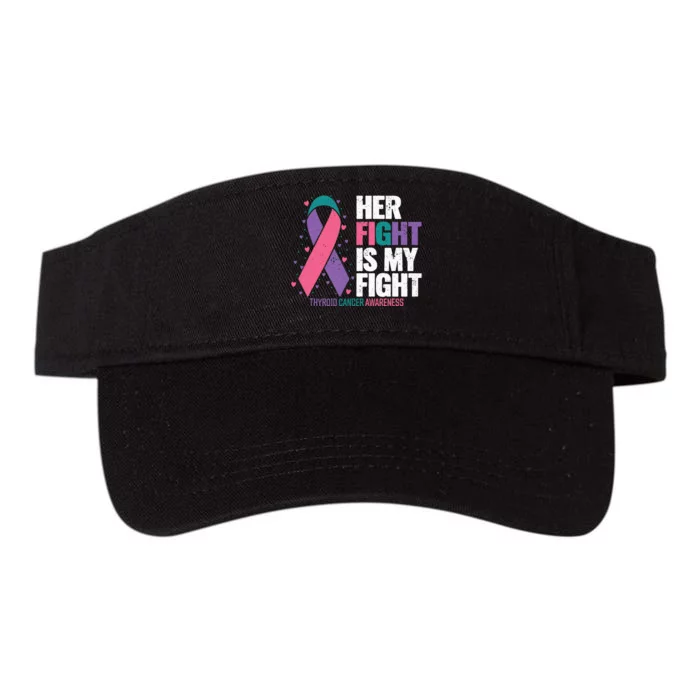 Thyroid Cancer Her Fight My Fight Thyroid Cancer Awareness Valucap Bio-Washed Visor