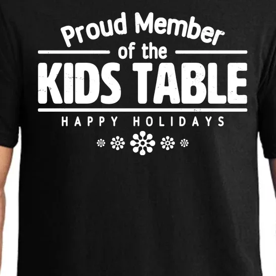 Thanksgiving Christmas Happy Holidays Proud Member Of Dinner Table For Children Pajama Set