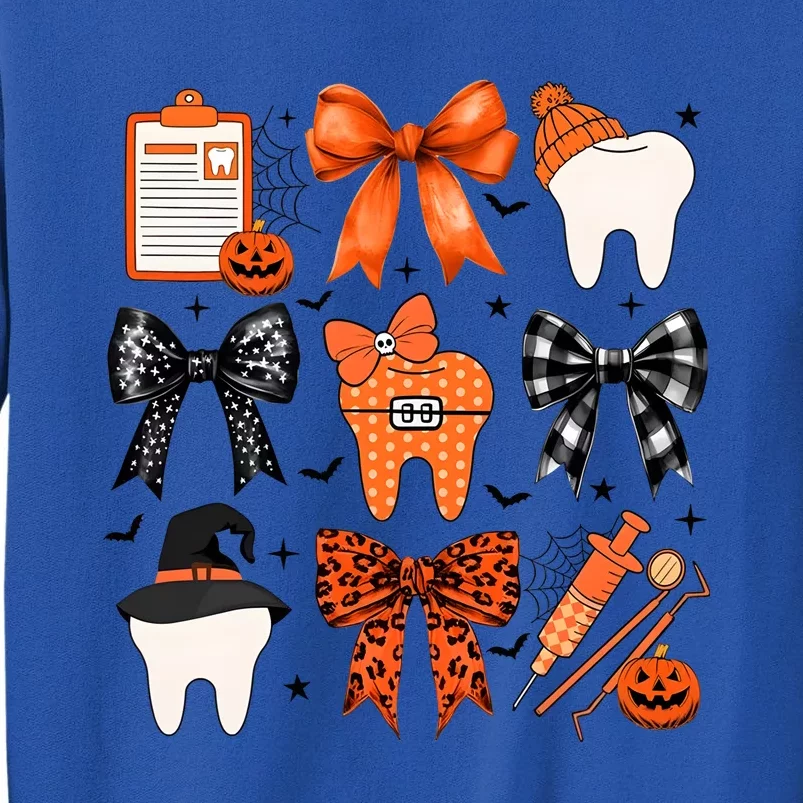 Teeth Coquette Halloween Dentist Dental Spooky Season Tall Sweatshirt