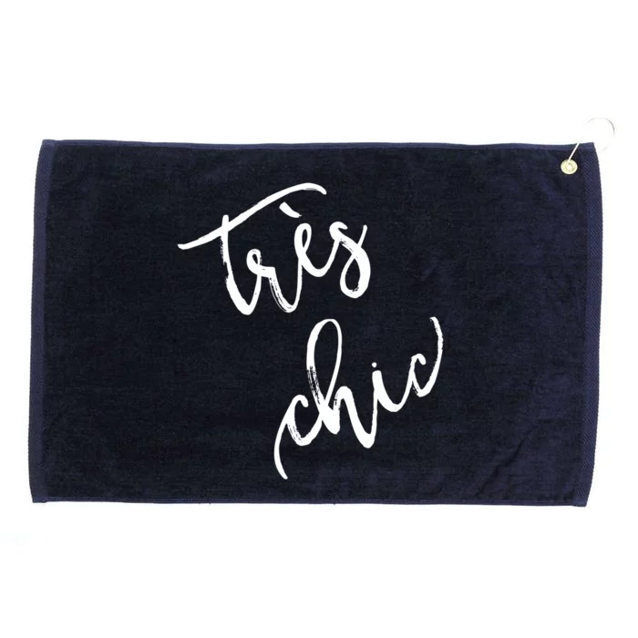 Tres Chic Hip French Fashion Quote Souvenir Gift Grommeted Golf Towel