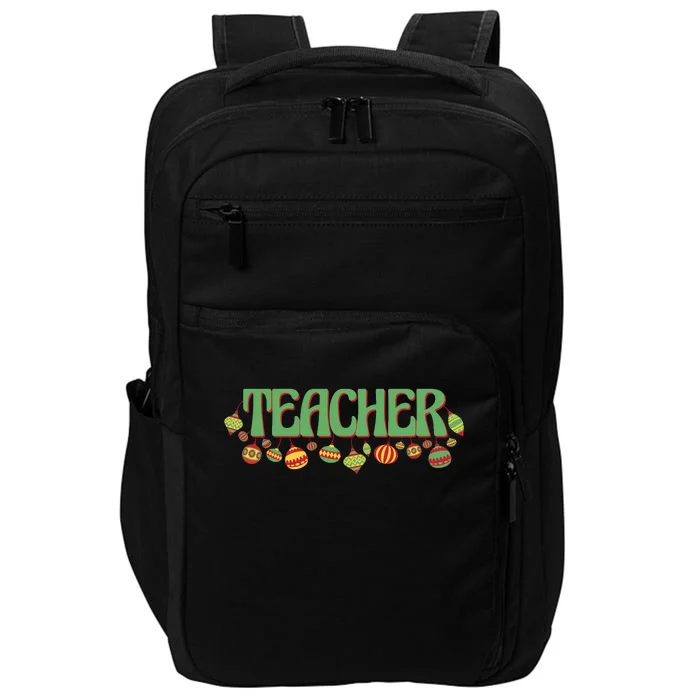 Teacher Christmas Holiday Festive Impact Tech Backpack