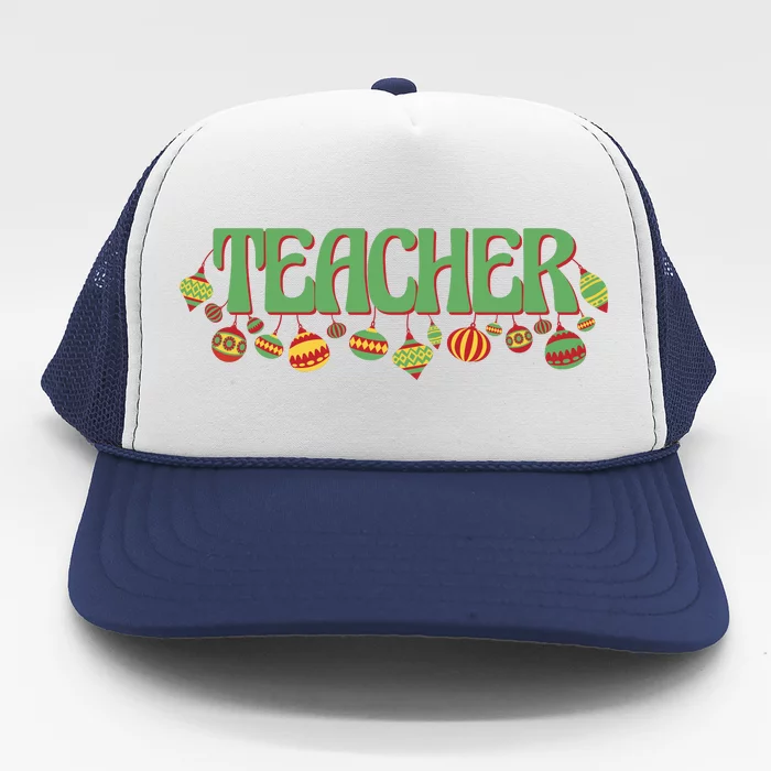 Teacher Christmas Holiday Festive Trucker Hat