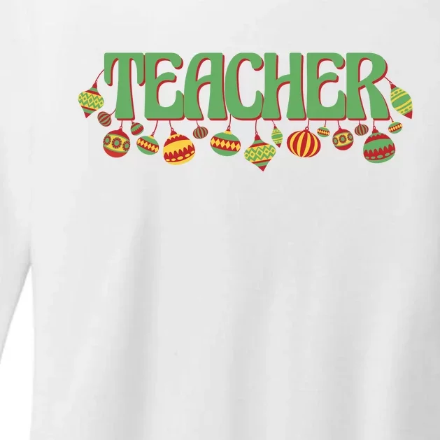 Teacher Christmas Holiday Festive Womens CVC Long Sleeve Shirt