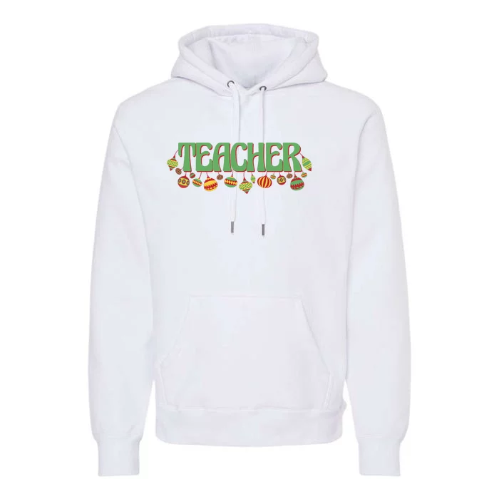 Teacher Christmas Holiday Festive Premium Hoodie