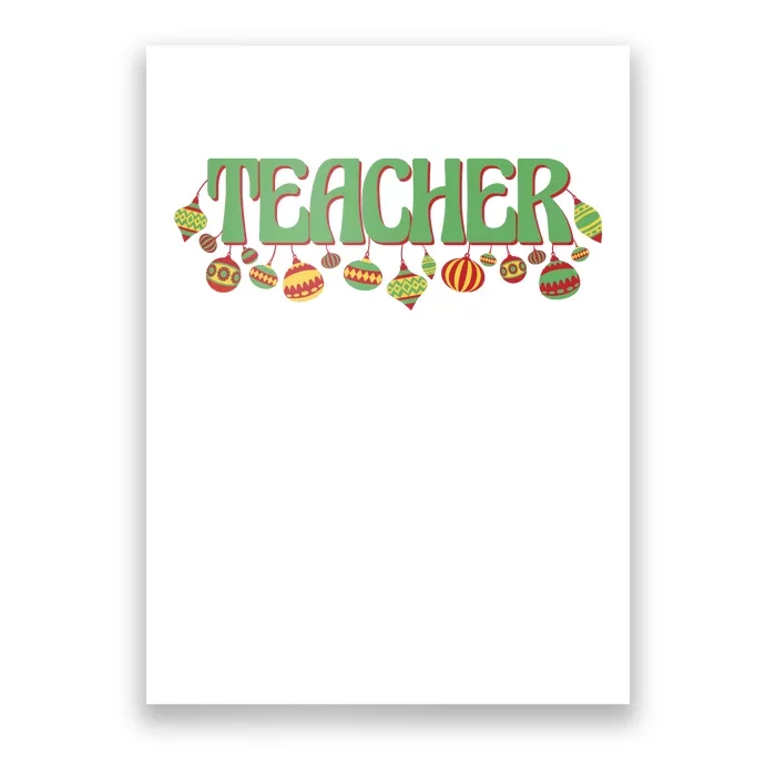 Teacher Christmas Holiday Festive Poster