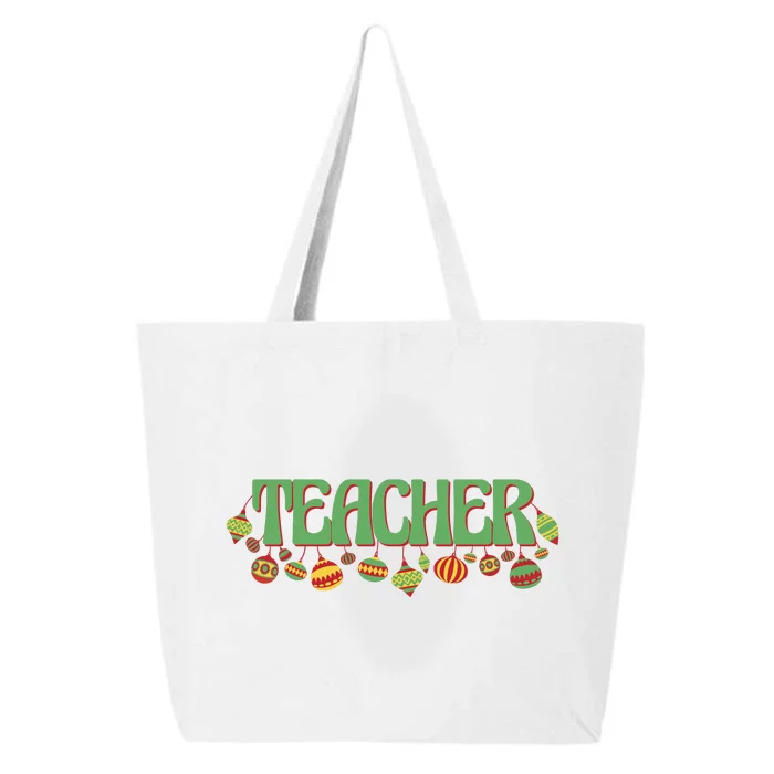 Teacher Christmas Holiday Festive 25L Jumbo Tote