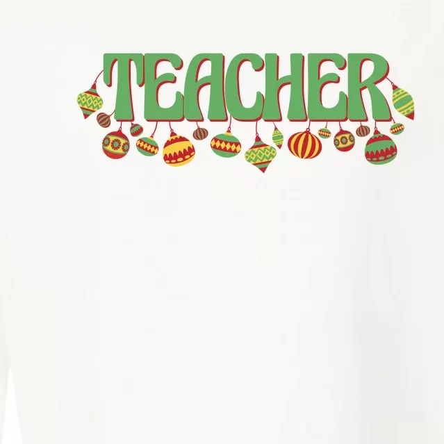 Teacher Christmas Holiday Festive Cropped Pullover Crew