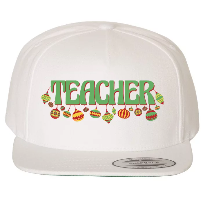 Teacher Christmas Holiday Festive Wool Snapback Cap