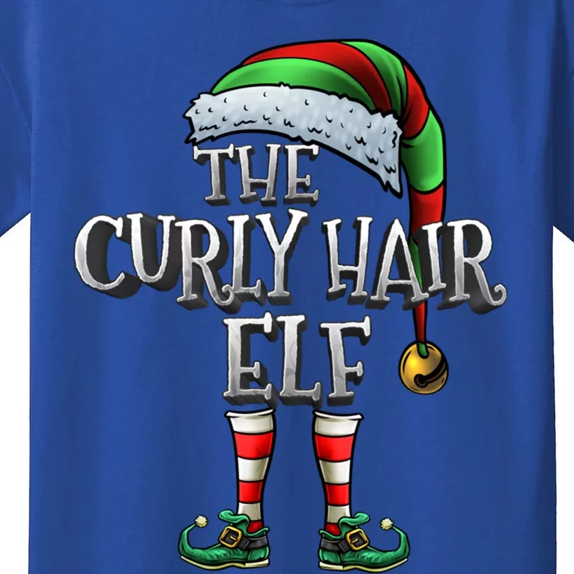 The Curly Hair Elf Matching Family Christmas Curly Hair Elf Meaningful Gift Kids T-Shirt