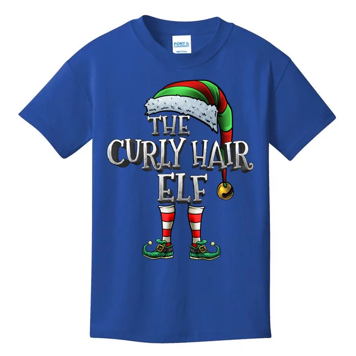 The Curly Hair Elf Matching Family Christmas Curly Hair Elf Meaningful Gift Kids T-Shirt