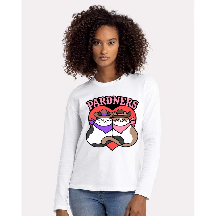 The Cat Hive Pardners Enamel Pin Womens Cotton Relaxed Long Sleeve T-Shirt