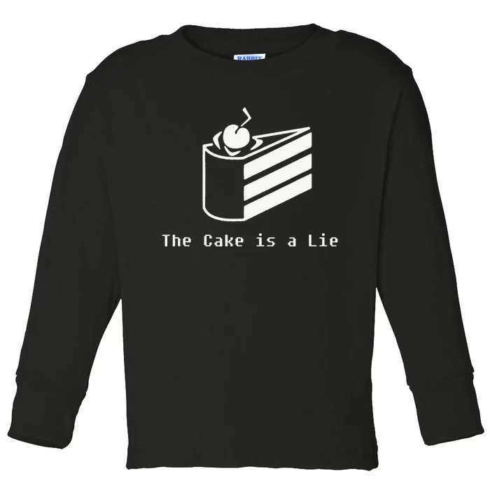 The Cake Is A Lie Toddler Long Sleeve Shirt