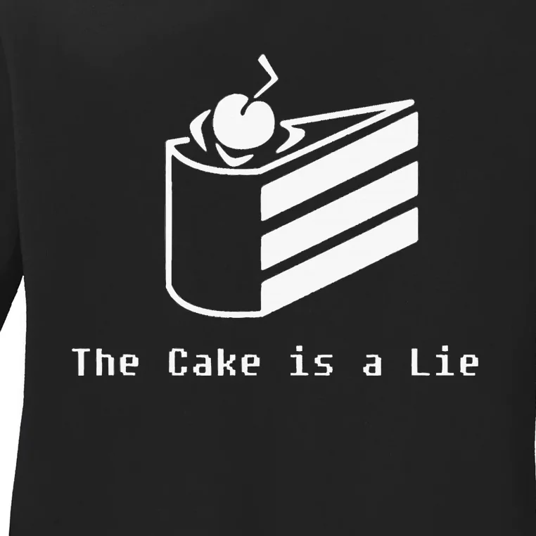 The Cake Is A Lie Ladies Long Sleeve Shirt