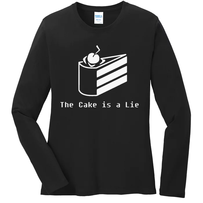 The Cake Is A Lie Ladies Long Sleeve Shirt