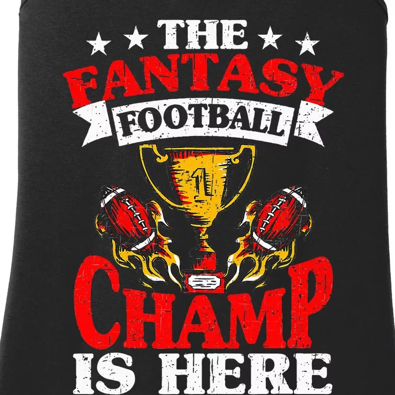 The Champ Is Here Fantasy Football Ladies Essential Tank