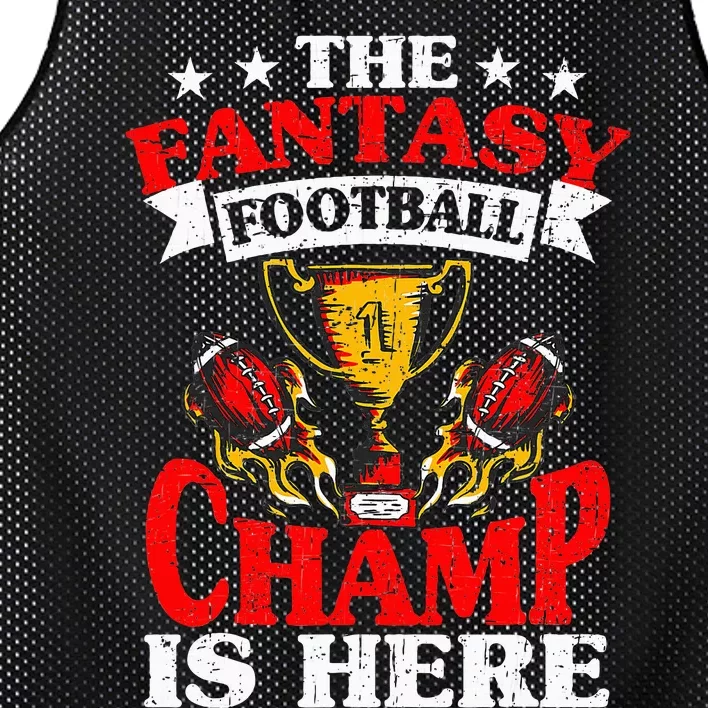 The Champ Is Here Fantasy Football Mesh Reversible Basketball Jersey Tank