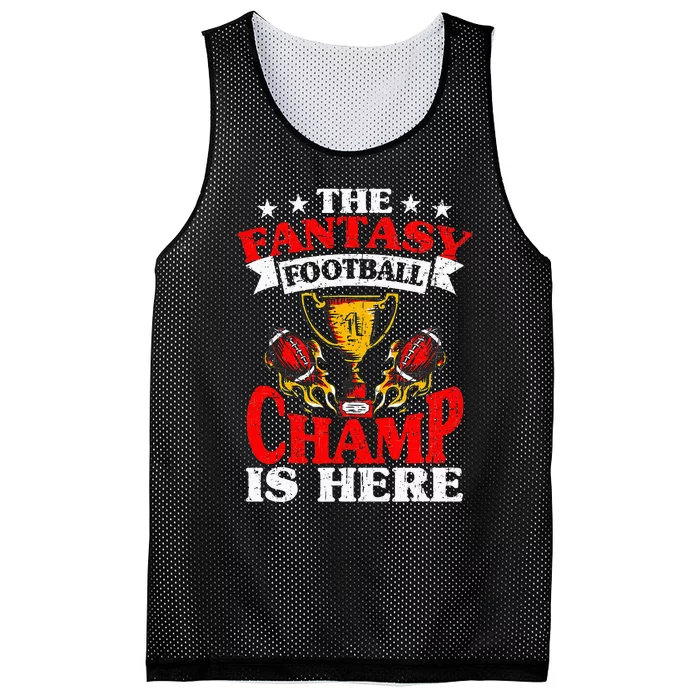 The Champ Is Here Fantasy Football Mesh Reversible Basketball Jersey Tank