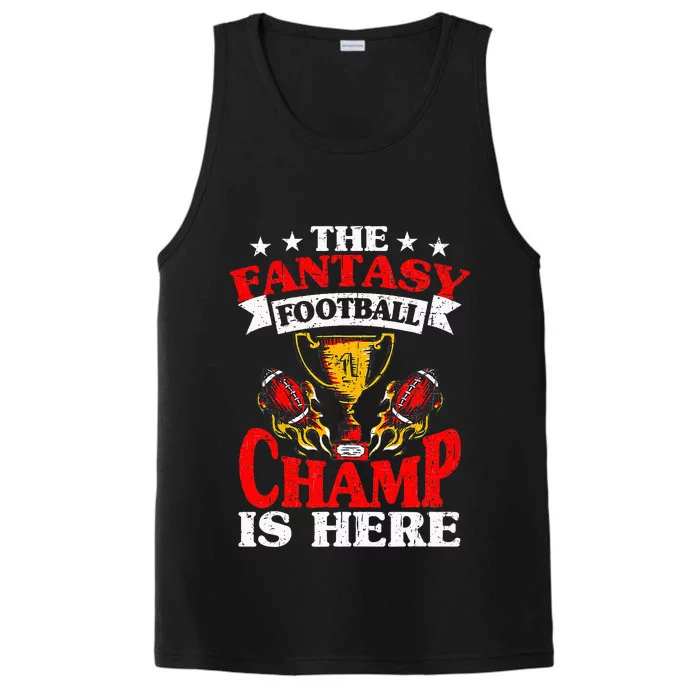 The Champ Is Here Fantasy Football Performance Tank