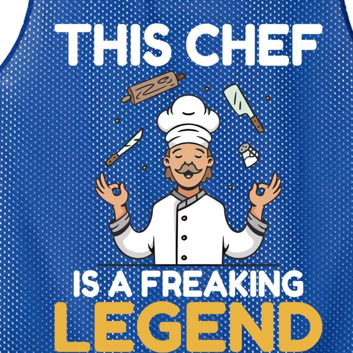 This Chef Is A Freaking Legend Kitchen Culinary Cook Gift Mesh Reversible Basketball Jersey Tank