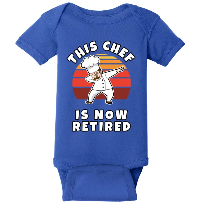 This Chef Is Now Retired Dabbing Cook In Uniform Gift Baby Bodysuit