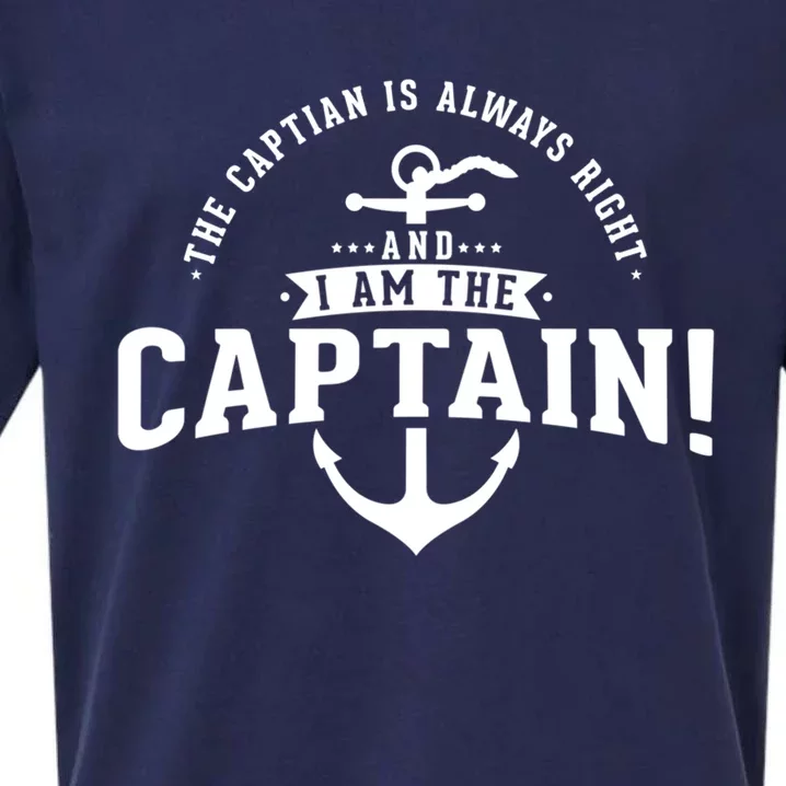 The Captain Is Always Right Captain Gift Sueded Cloud Jersey T-Shirt