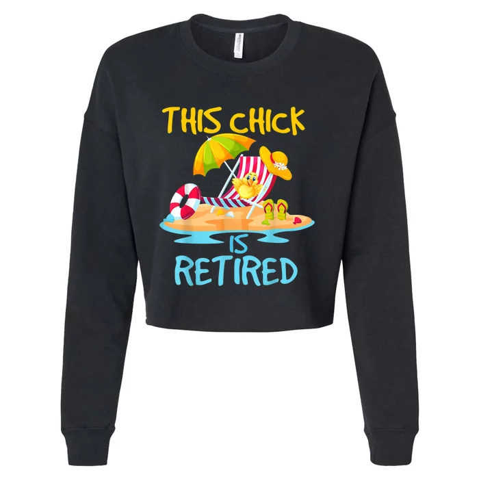 This Chick is retired Wo Retirement Cropped Pullover Crew