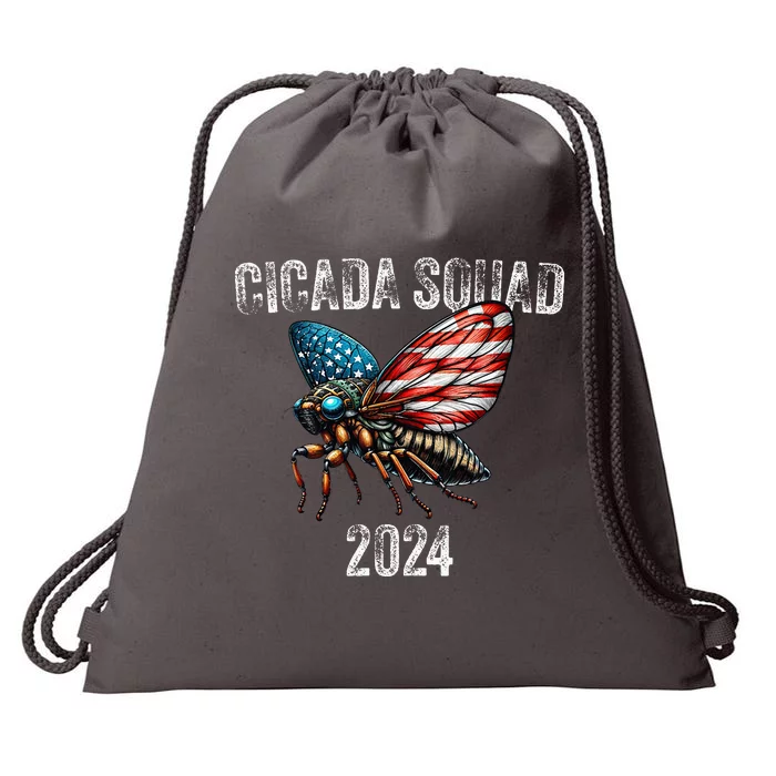 The Cicada Invasion Brood Xiii And Xix Cicada Squad 2024 Drawstring Bag