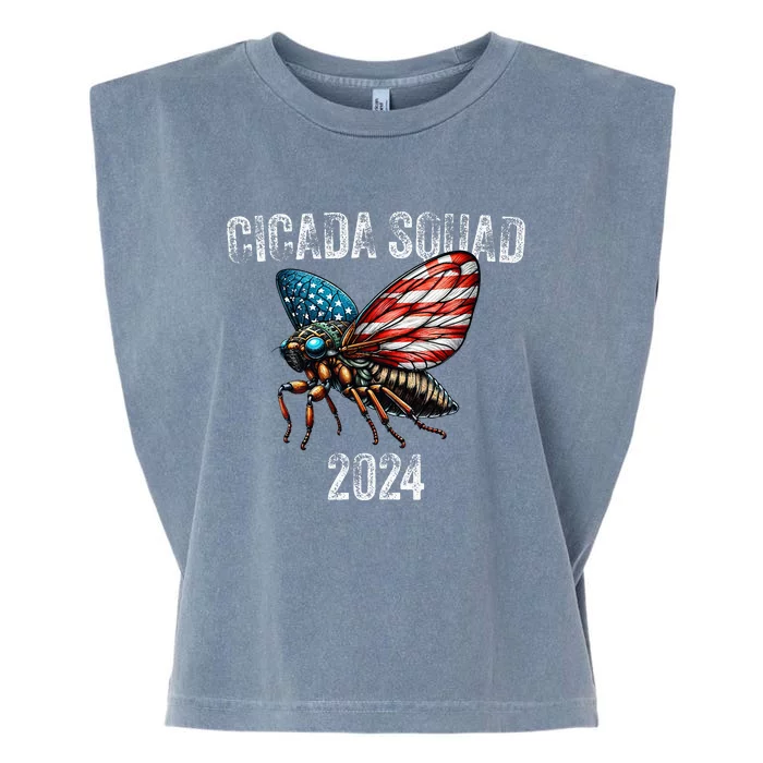 The Cicada Invasion Brood Xiii And Xix Cicada Squad 2024 Garment-Dyed Women's Muscle Tee