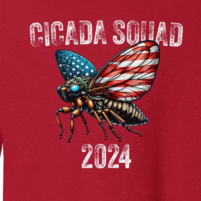 The Cicada Invasion Brood Xiii And Xix Cicada Squad 2024 Toddler Sweatshirt