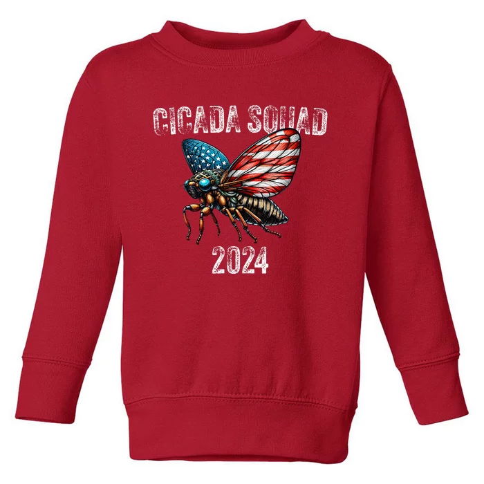 The Cicada Invasion Brood Xiii And Xix Cicada Squad 2024 Toddler Sweatshirt