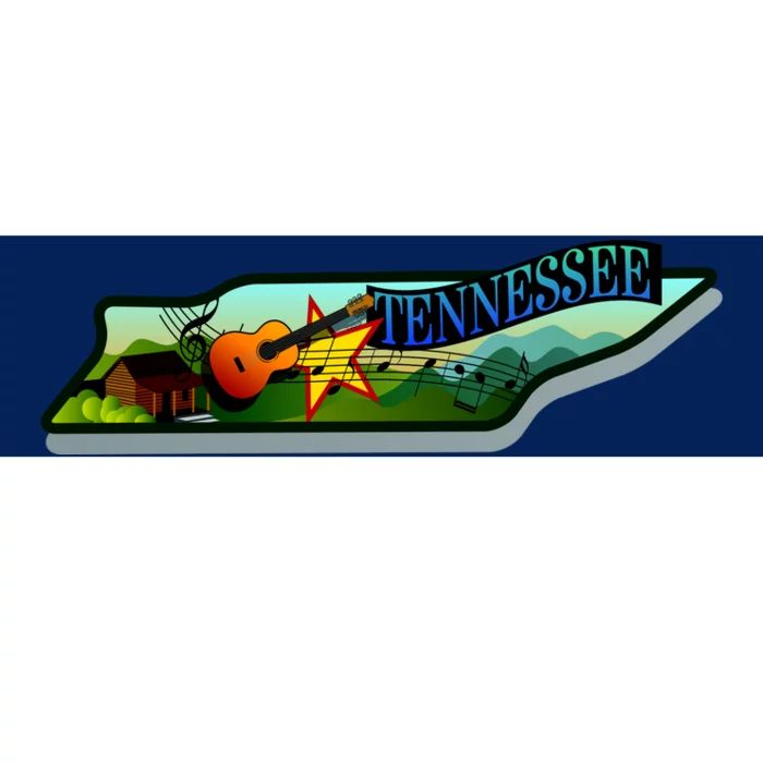 Tennessee Cartoon Illustration Bumper Sticker