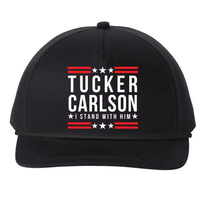 Tucker Carlson I Stand With Him, Men Women, I Stand With Tucker Carlson Snapback Five-Panel Rope Hat