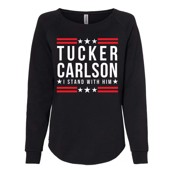 Tucker Carlson I Stand With Him, Men Women, I Stand With Tucker Carlson Womens California Wash Sweatshirt