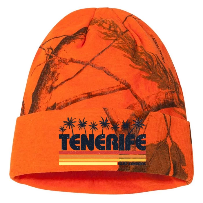 Tenerife Canary Islands Spain Retro Tourism Gift Kati - 12in Camo Beanie