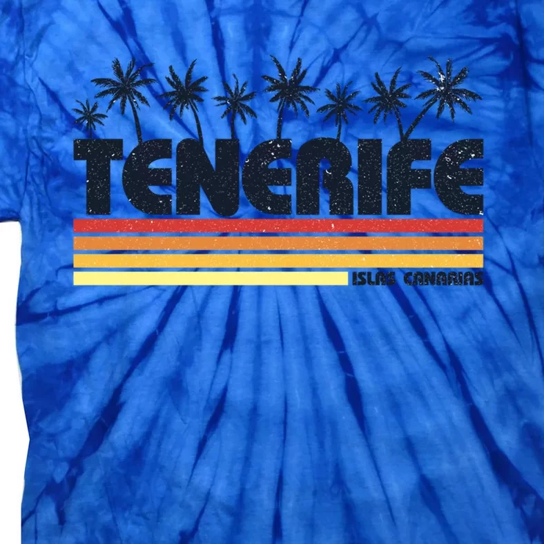 Tenerife Canary Islands Spain Retro Tourism Gift Tie-Dye T-Shirt