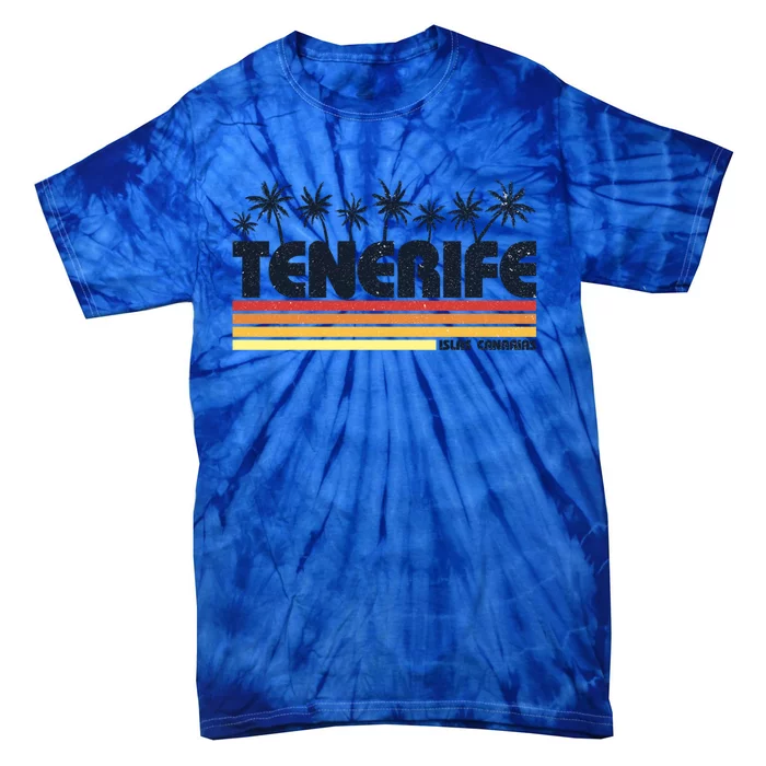 Tenerife Canary Islands Spain Retro Tourism Gift Tie-Dye T-Shirt