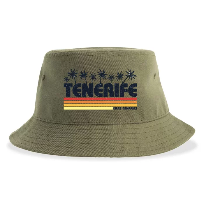 Tenerife Canary Islands Spain Retro Tourism Gift Sustainable Bucket Hat