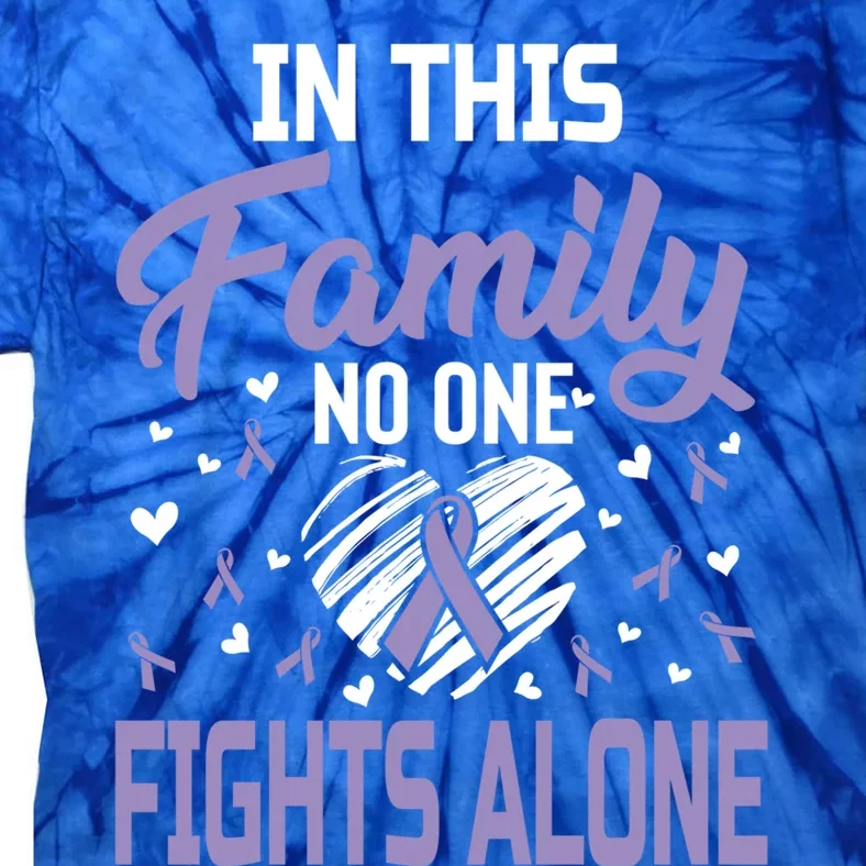 Testicular Cancer In This Family No One Fights Alone Gift Tie-Dye T-Shirt