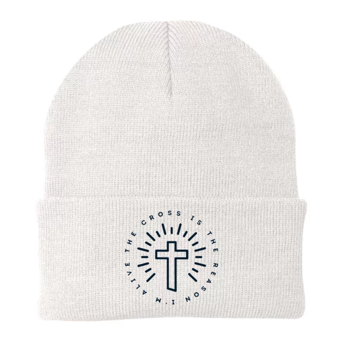 The Cross Is The Reason Im Alive Christian Knit Cap Winter Beanie