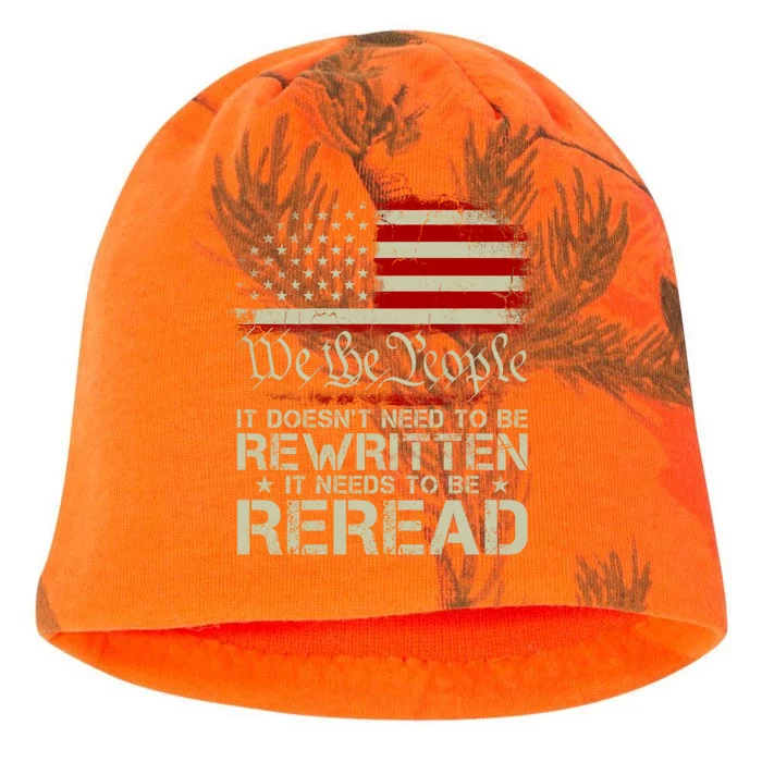 The Constitution It Doesnt Need To Be Rewritten It Needs To Be Reread Kati - Camo Knit Beanie