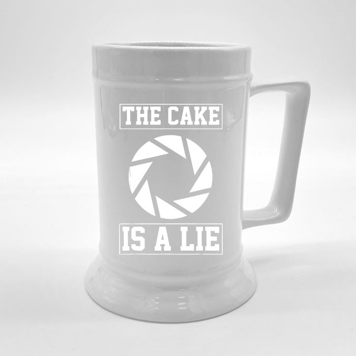 The Cake Is A Lie Front & Back Beer Stein