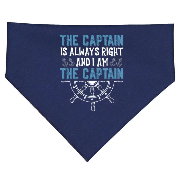 The Captain Is Always Right And I Am The Captain Funny USA-Made Doggie Bandana