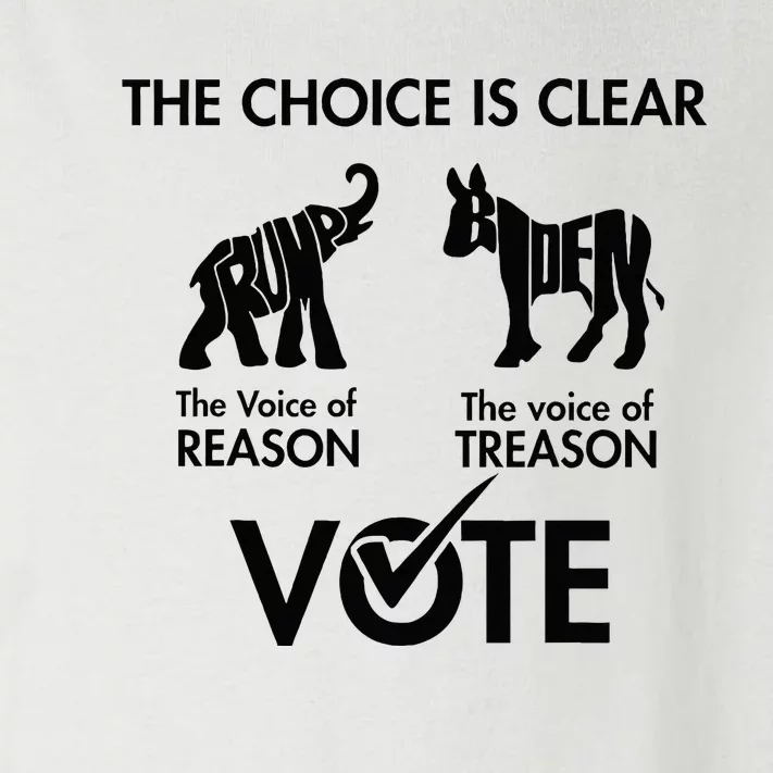 The Choice Is Clear The Voice Reason Vote Trump Biden Toddler Long Sleeve Shirt