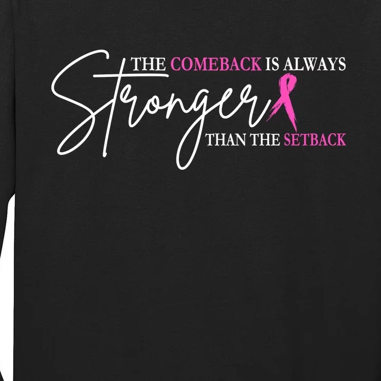 The Comeback Is Always Stronger Than The Set Back Breast Cancer Tall Long Sleeve T-Shirt