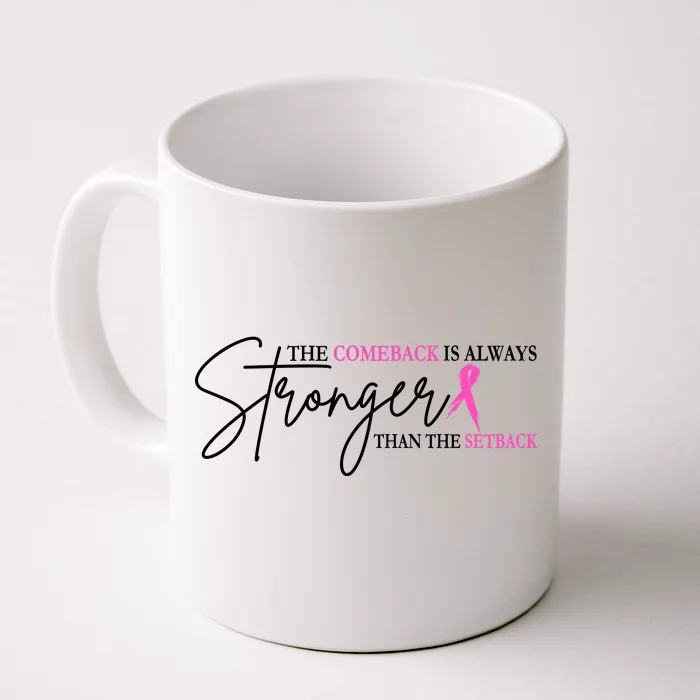 The Comeback Is Always Stronger Than The Set Back Breast Cancer Front & Back Coffee Mug