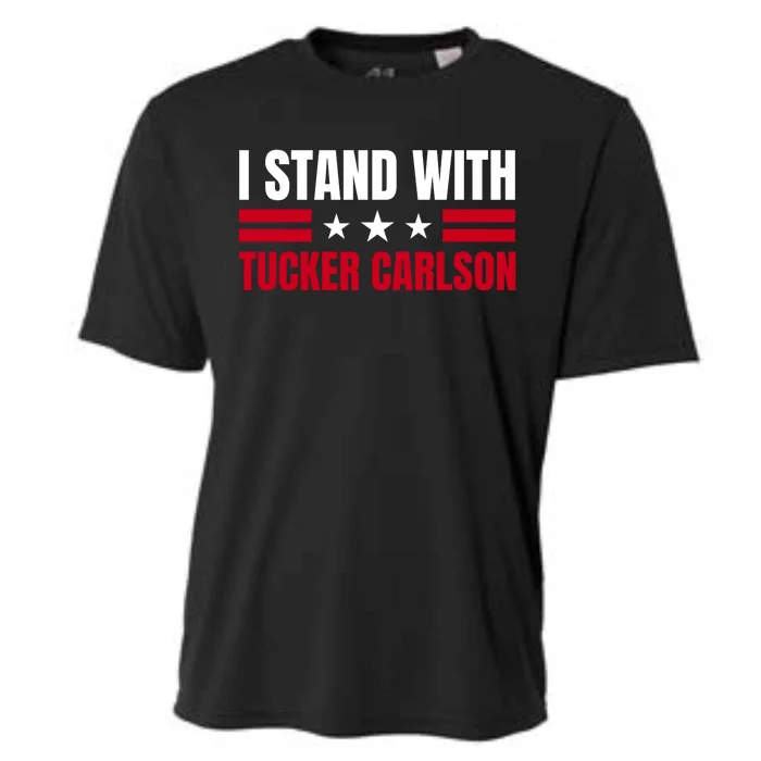 Tucker Carlson I Stand With Him, Men Women, I Stand With Tucker Carlson Cooling Performance Crew T-Shirt